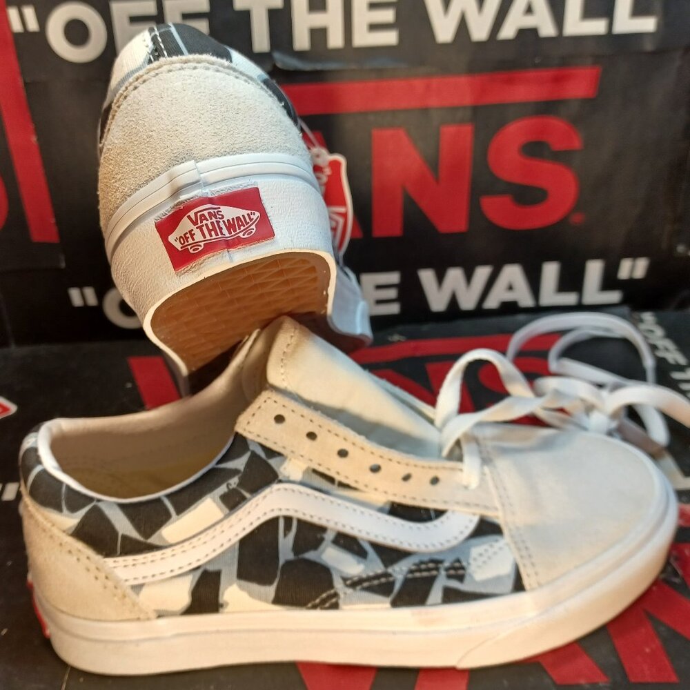 Vans Men's 4/Women's 5.5 Old Skool Mosaic Checkerboard/White VN0A38G19M1